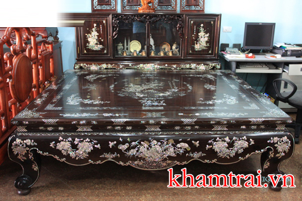 Sập gụ khảm ốc