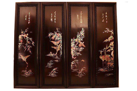 Tranh khảm chim hoa bốn mùa